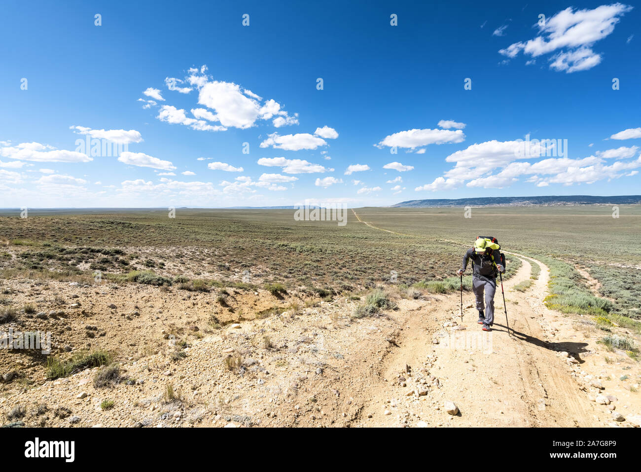 Escursionismo sulla Continental Divide Trail nel Wyoming, STATI UNITI D'AMERICA Foto Stock