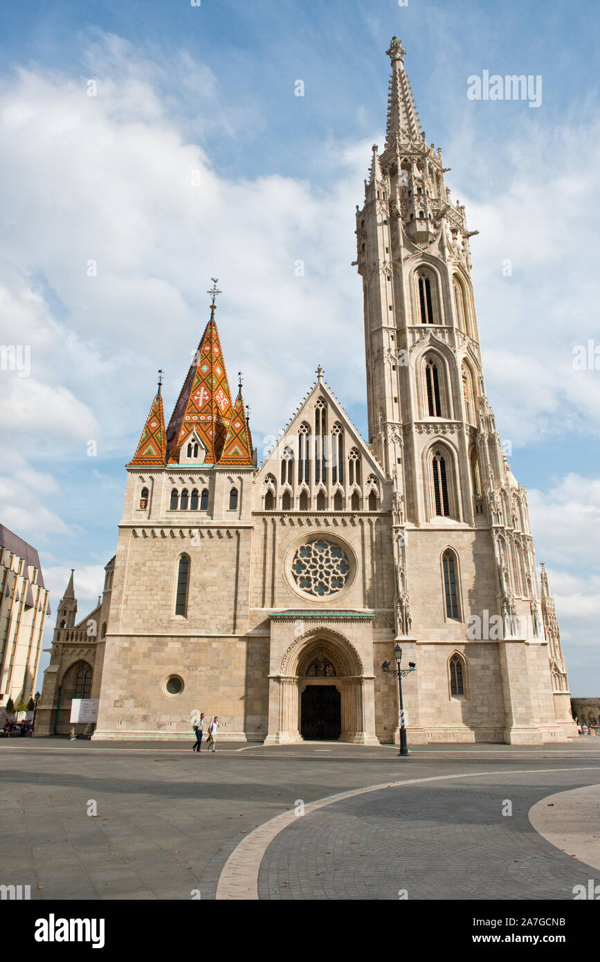 La Chiesa di San Mattia. Il quartiere del castello di Budapest, Foto Stock