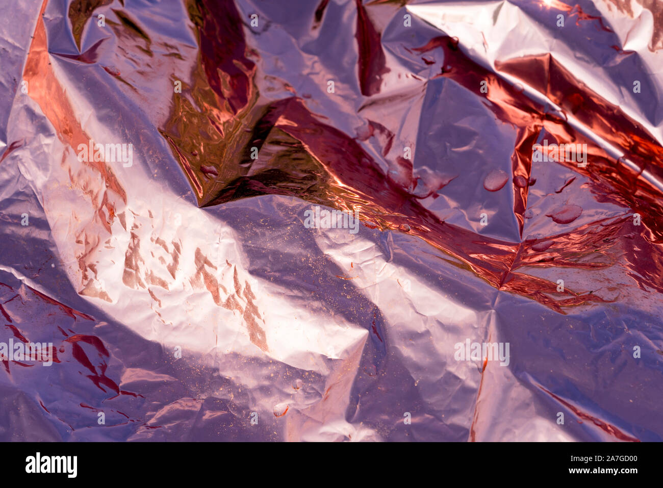Rosa di pellicola di plastica Foto Stock