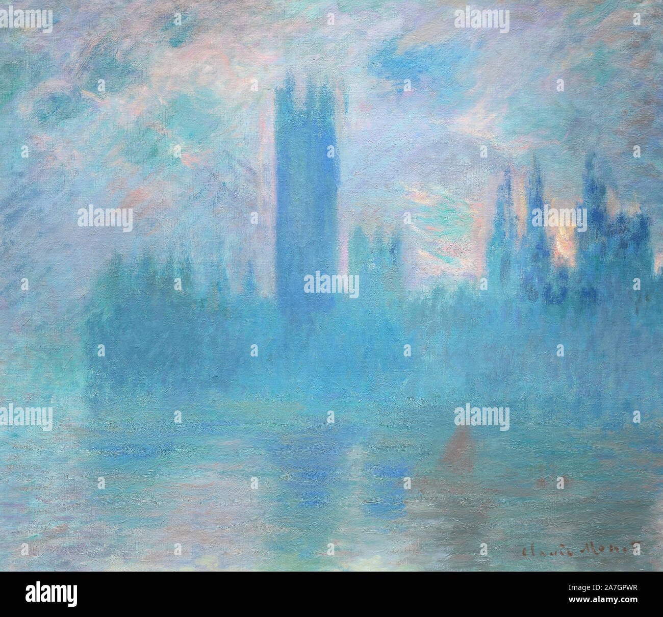 La Casa del Parlamento, il London di Claude Monet (1840-1926), olio su tela, 1900/01 Foto Stock