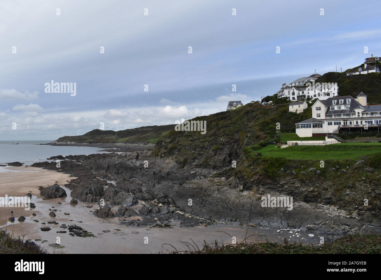 Punto di morte e Morthoe, Devon, Regno Unito Foto Stock