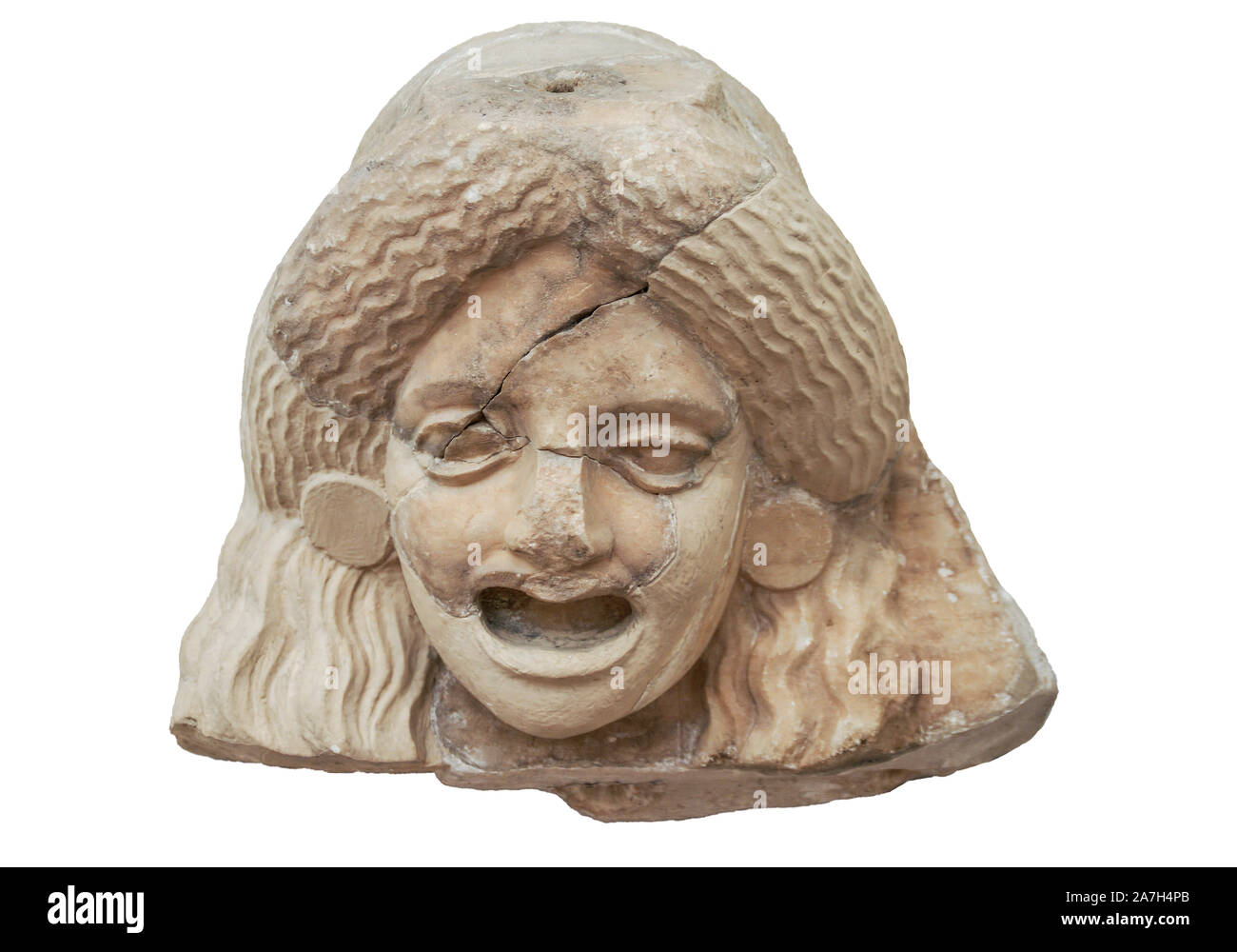 Teatro Greco Mask - Museo Archeologico Nazionale di Atene Foto Stock