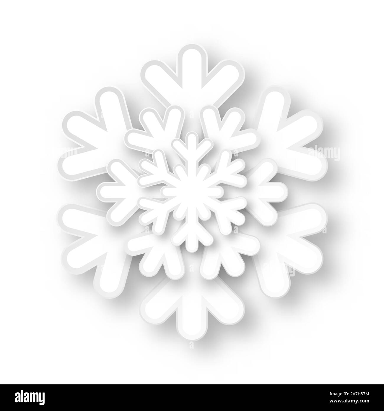 Vector origami il simbolo del fiocco di neve. Carta isolata del fiocco di  neve. Carta di Natale tagliare il simbolo del fiocco di neve con ombra  Immagine e Vettoriale - Alamy