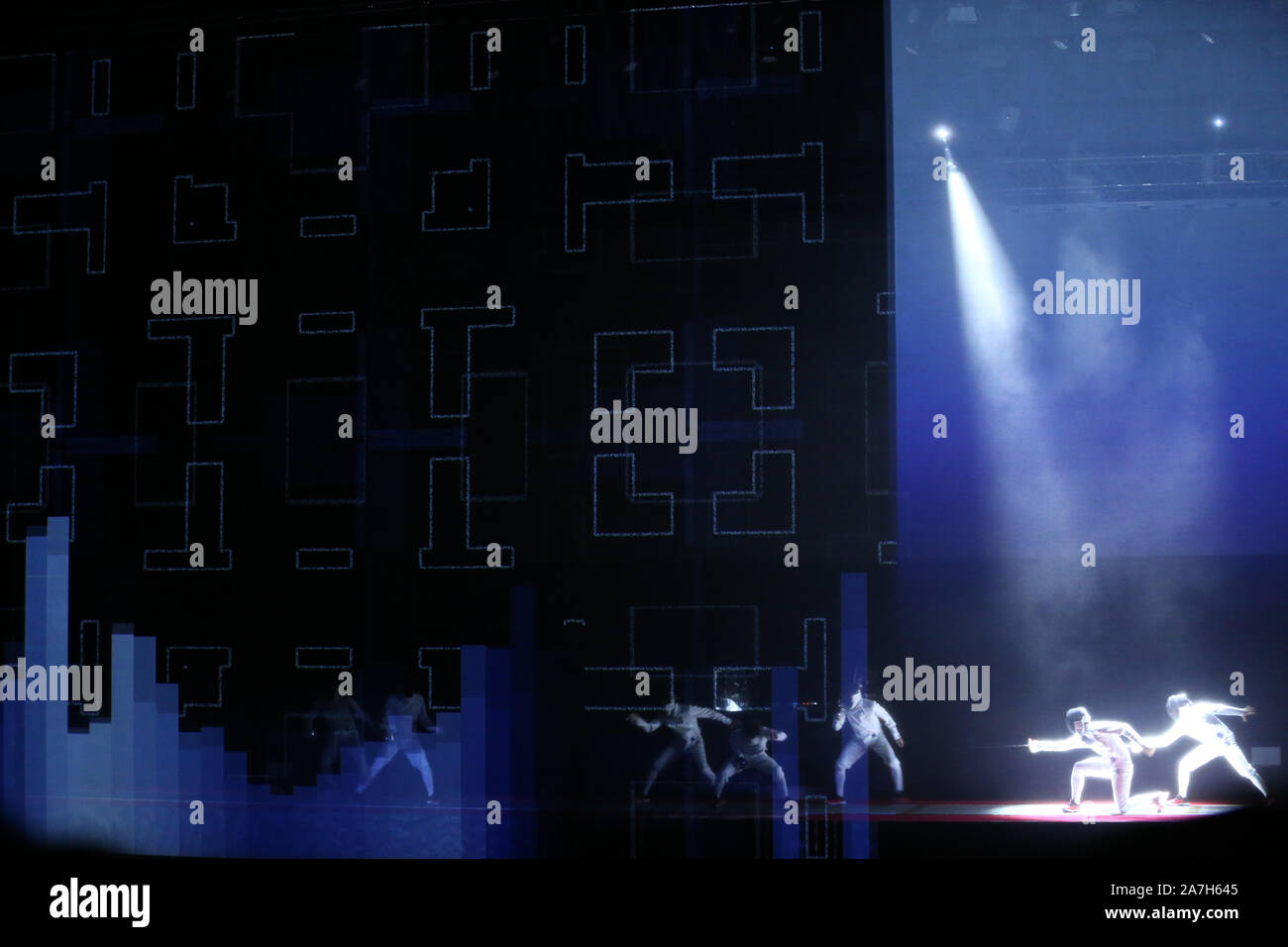 La linea Cube Shibuya, Tokyo, Giappone. 2° Nov, 2019. Apertura, 2 novembre 2019 - Scherma : tutto il Giappone campionati di scherma alla linea Cube Shibuya, Tokyo, Giappone. Credito: YUTAKA AFLO/sport/Alamy Live News Foto Stock