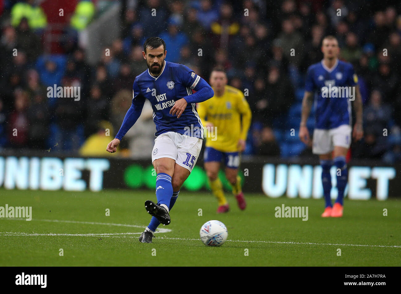 Cardiff, Regno Unito. 02Nov, 2019. Marlon Pack di Cardiff City in azione. EFL Skybet partita in campionato, Cardiff City v Birmingham City a Cardiff City Stadium di sabato 2 novembre 2019. Questa immagine può essere utilizzata solo per scopi editoriali. Solo uso editoriale, è richiesta una licenza per uso commerciale. Nessun uso in scommesse, giochi o un singolo giocatore/club/league pubblicazioni. pic da Andrew Orchard/Andrew Orchard fotografia sportiva/Alamy Live news Credito: Andrew Orchard fotografia sportiva/Alamy Live News Foto Stock