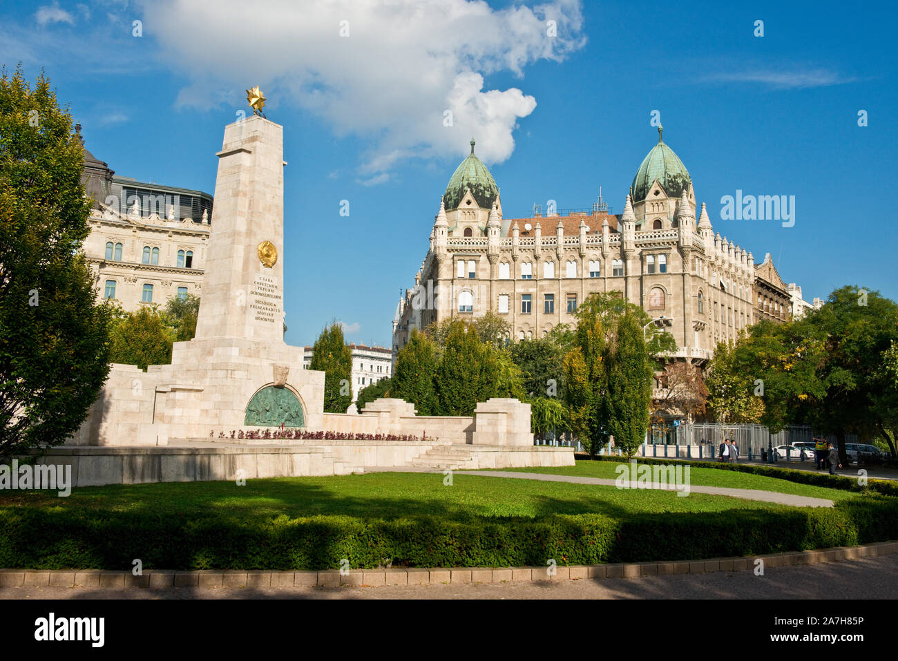 La guerra sovietica Memorial in Piazza della Libertà, PEST BUDAPEST Foto Stock