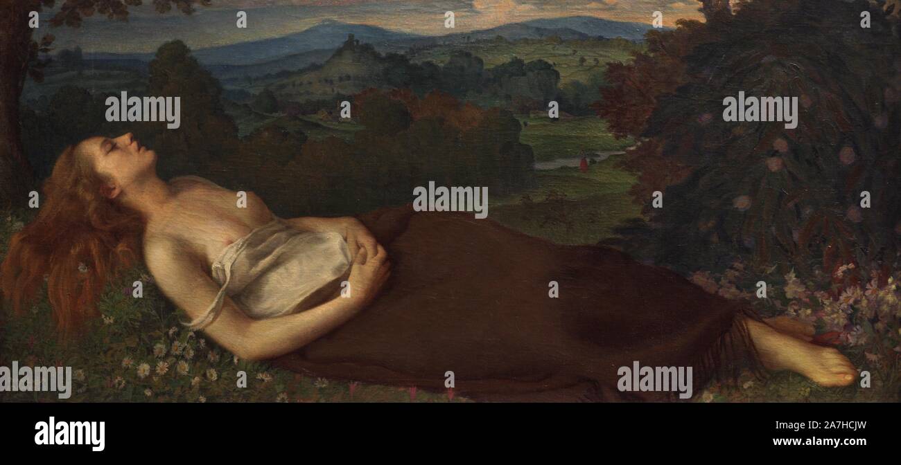 Juan Luís López (1894-1984). Pintor español. Ofelia aldeana, 1922. Museo de Bellas Artes. La Coruña. La Galizia. España. (En depósito, Museo Nacional Centro de Arte Reina Sofia, Madrid) . Foto Stock