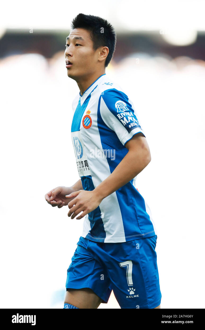 A Cornella de Llobregat, Spagna. Credito: D. 2° Nov, 2019. Wu Lei (Espanyol) Calcio/Calcetto : Spagnolo Primera Division "Liga Santander' match tra RCD Espanyol 1-2 Valencia CF A RCDE Stadium di Cornella de Llobregat, Spagna. Credito: D .Nakashima/AFLO/Alamy Live News Foto Stock A Cornella de Llobregat, Spagna. Credito: D. 2° Nov, 2019. Wu Lei (Espanyol) Calcio/Calcetto : Spagnolo Primera Division "Liga Santander' match tra RCD Espanyol 1-2 Valencia CF A RCDE Stadium di Cornella de Llobregat, Spagna. Credito: D .Nakashima/AFLO/Alamy Live News Foto Stock
