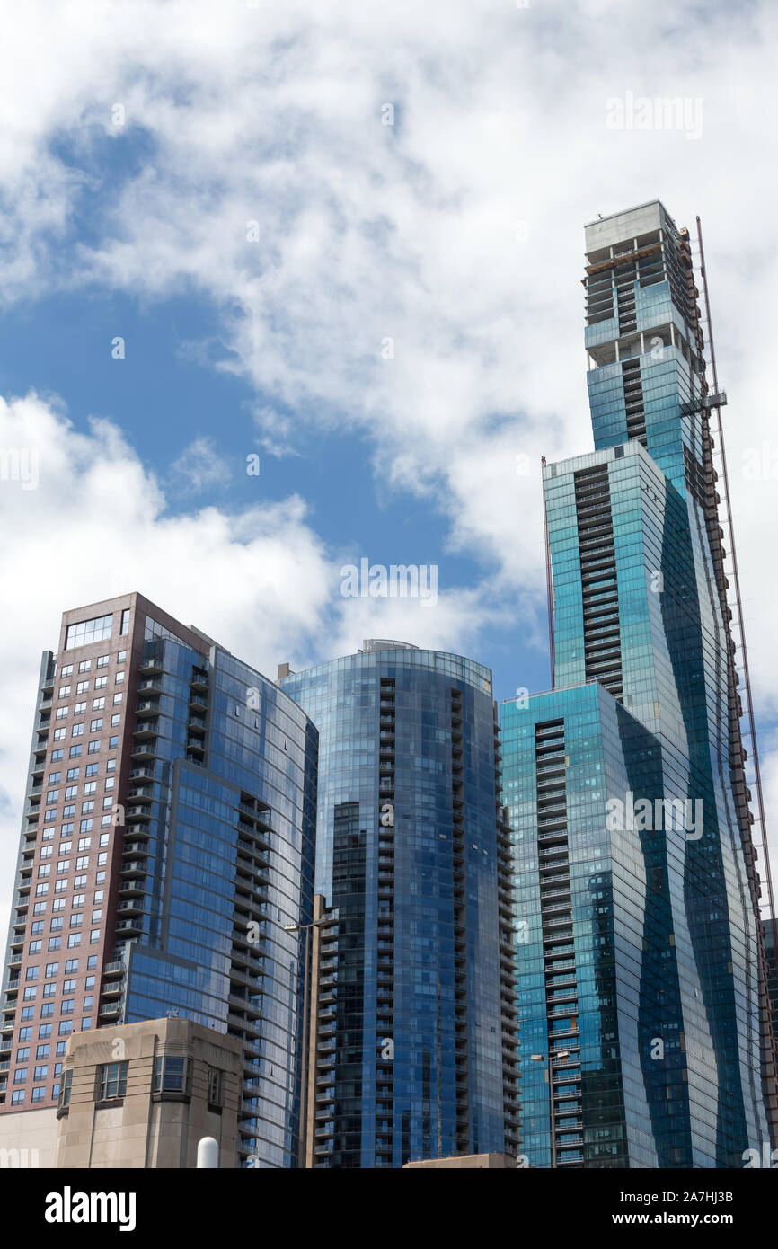 Vista Tower Under Construction, Chicago, Stati Uniti Foto Stock