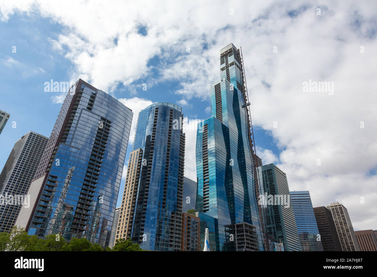 Vista Tower Under Construction, Chicago, Stati Uniti Foto Stock