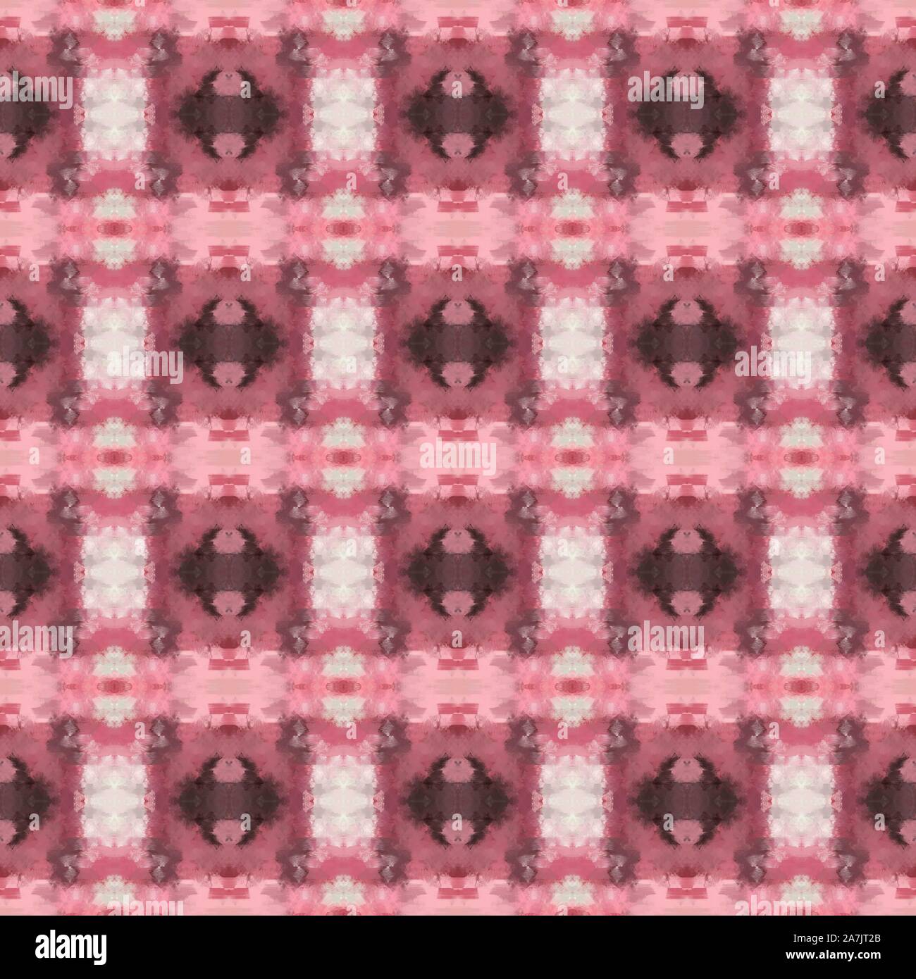 Colorate di ripetizione perfetta design pattern con rosso indiano, viola pallido e rosso baby colore rosa. Foto Stock