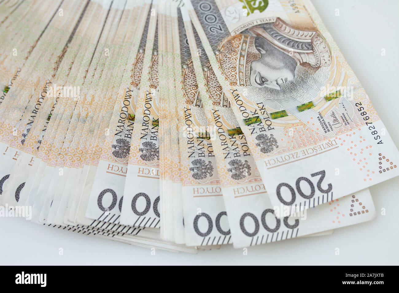 Un sacco di moneta Polish zloty di denaro Foto Stock