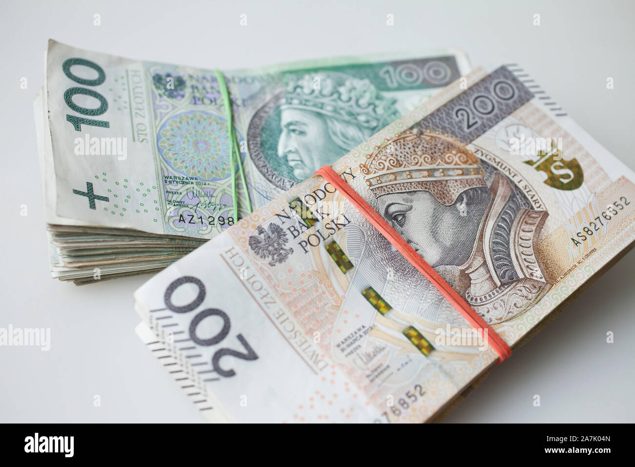 Un sacco di moneta Polish zloty di denaro Foto Stock