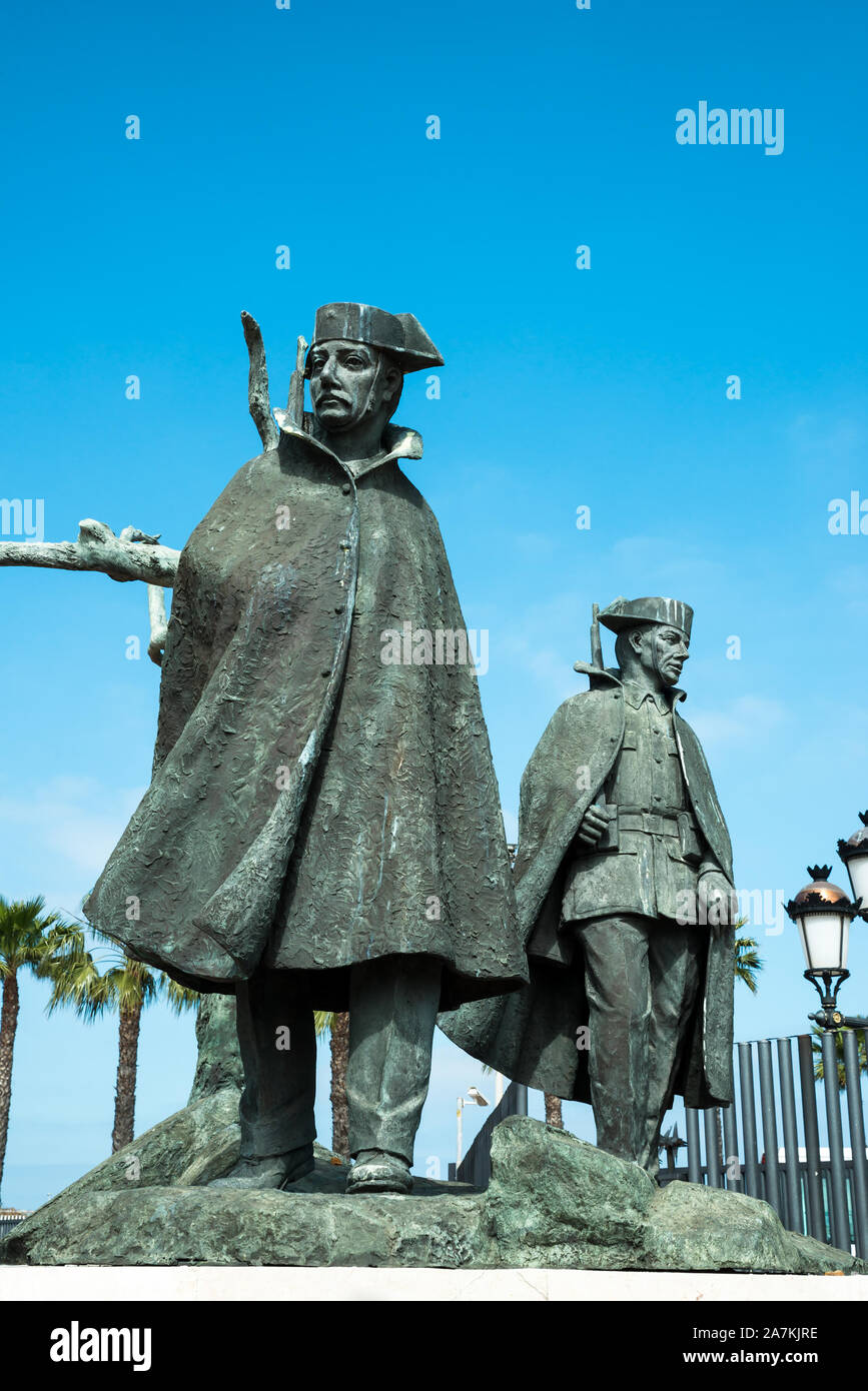 Monumento a la Guardia civile di Ceuta, Spagna, Africa Foto Stock