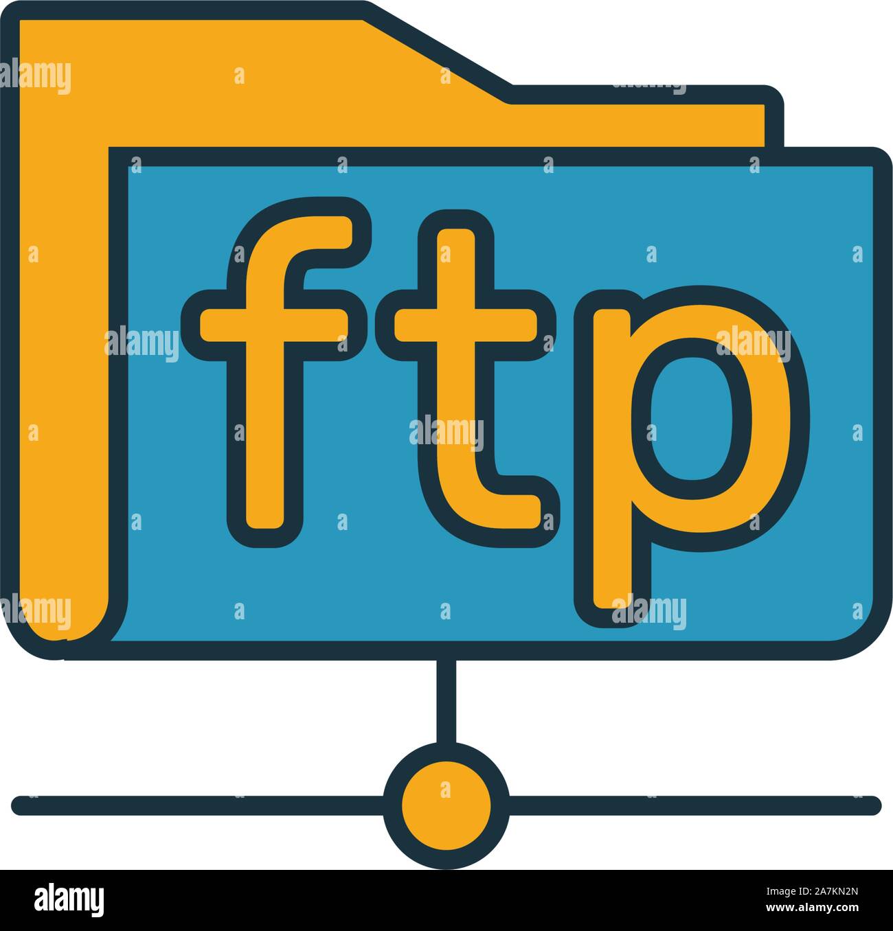 Icona ftp. Semplice elemento da web hosting raccolta di icone. Creative icona Ftp ui, ux, applicazioni software e infographics Illustrazione Vettoriale