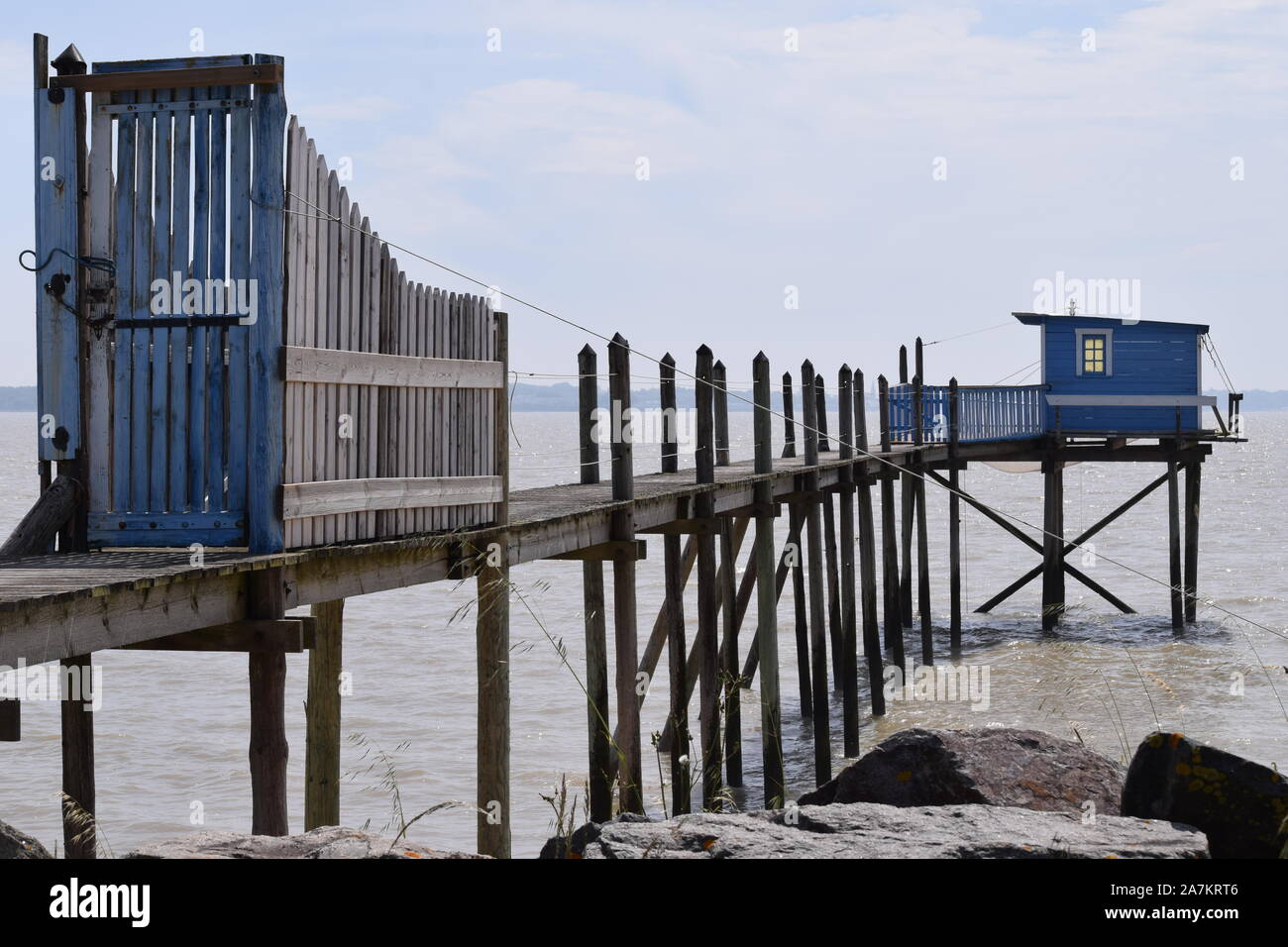 Piazze di pesca presso Yves in Charente-Maritime, Francia, nel giugno 2019. Foto Stock