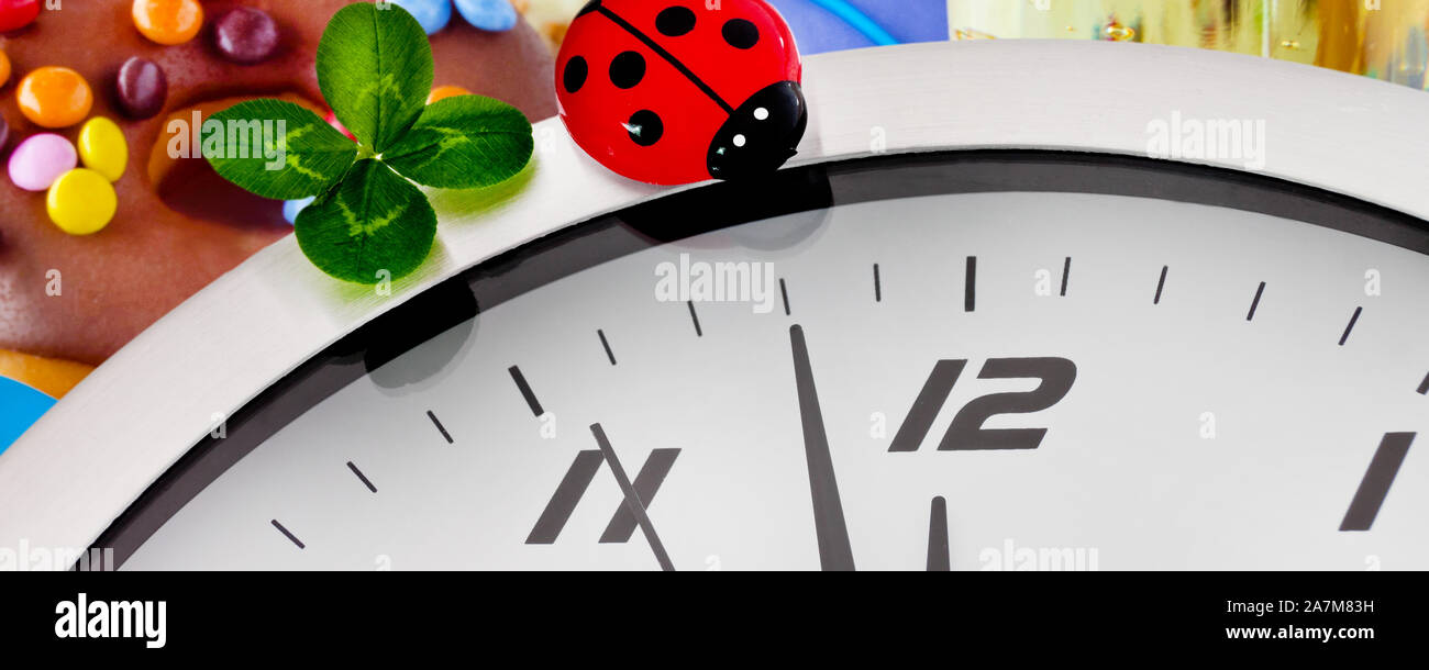 Concetto di Capodanno banner di sfondo Foto Stock