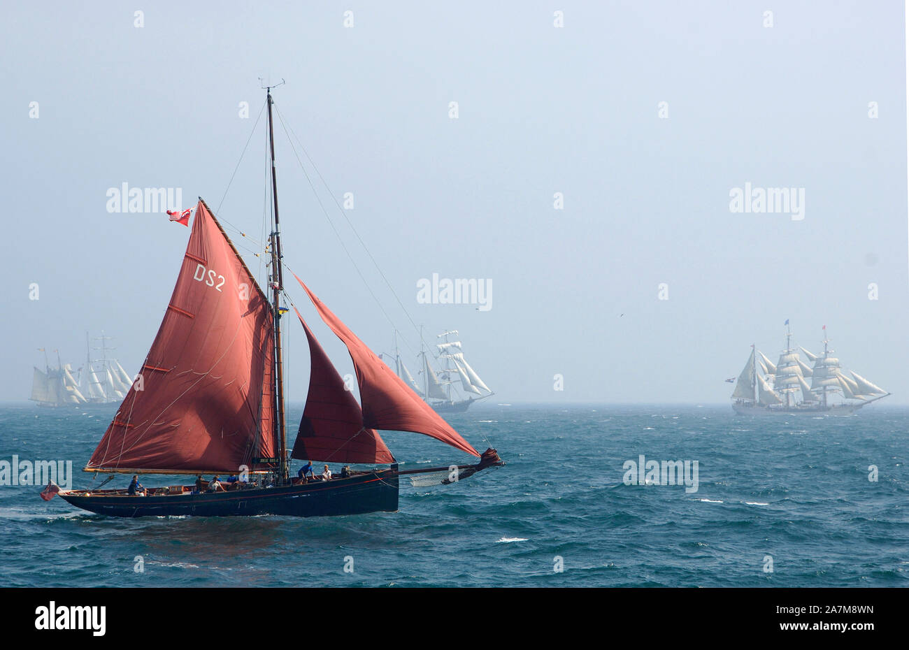 La randa truccate fresa pilota "Jolie Brise' off Torquay Foto Stock
