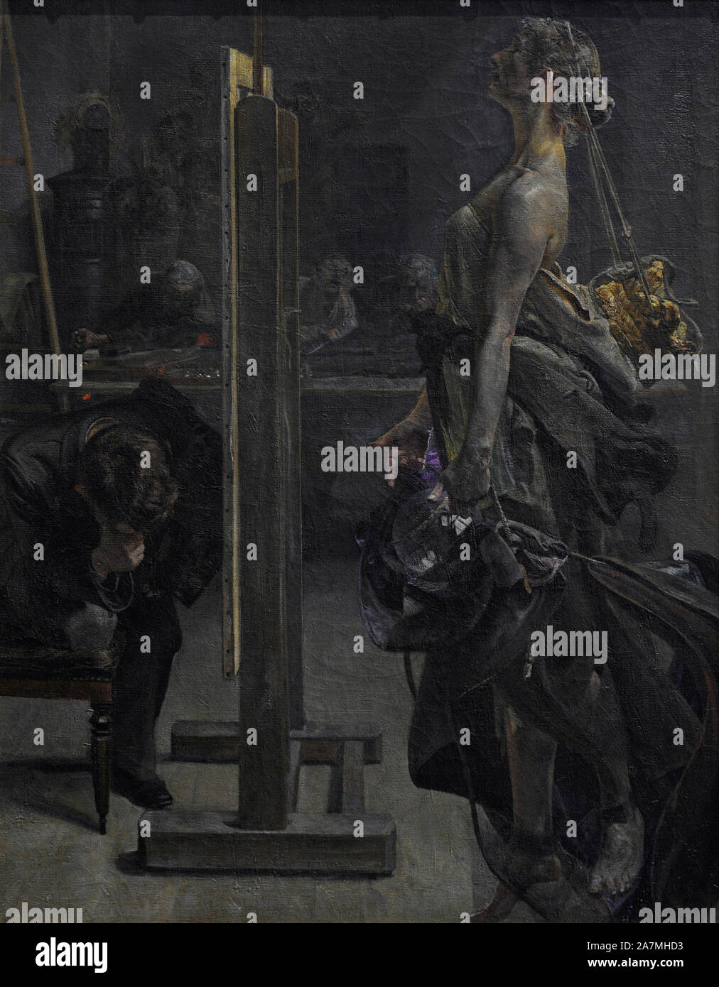 Jacek Malczewski (1854-1929). Pittore polacco. Ispirazione del pittore, 1897. Xix secolo il polacco galleria d'Arte (Museo Sukiennice). Museo Nazionale di Cracovia. La Polonia. Foto Stock