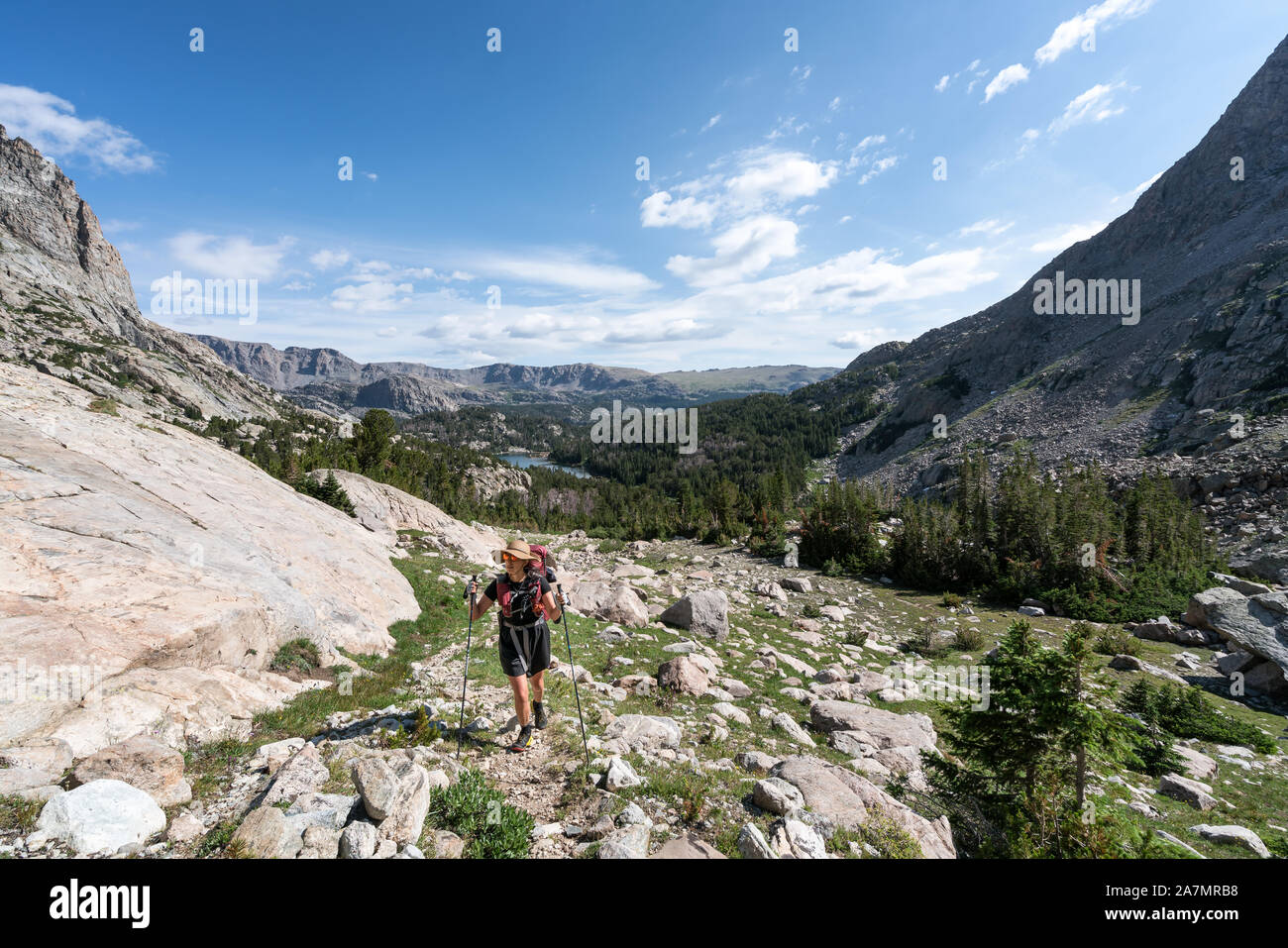 Escursioni sul fiume del vento Alta Via, Wyoming USA Foto Stock