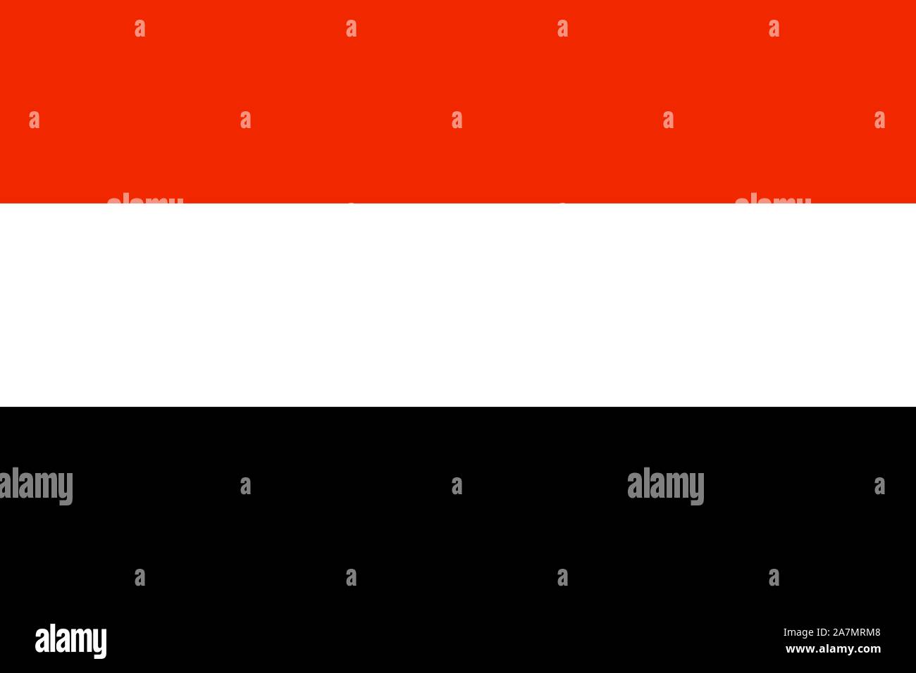 Yemen bandiera nazionale illustrazione vettoriale. Paese mediorientale. Illustrazione Vettoriale
