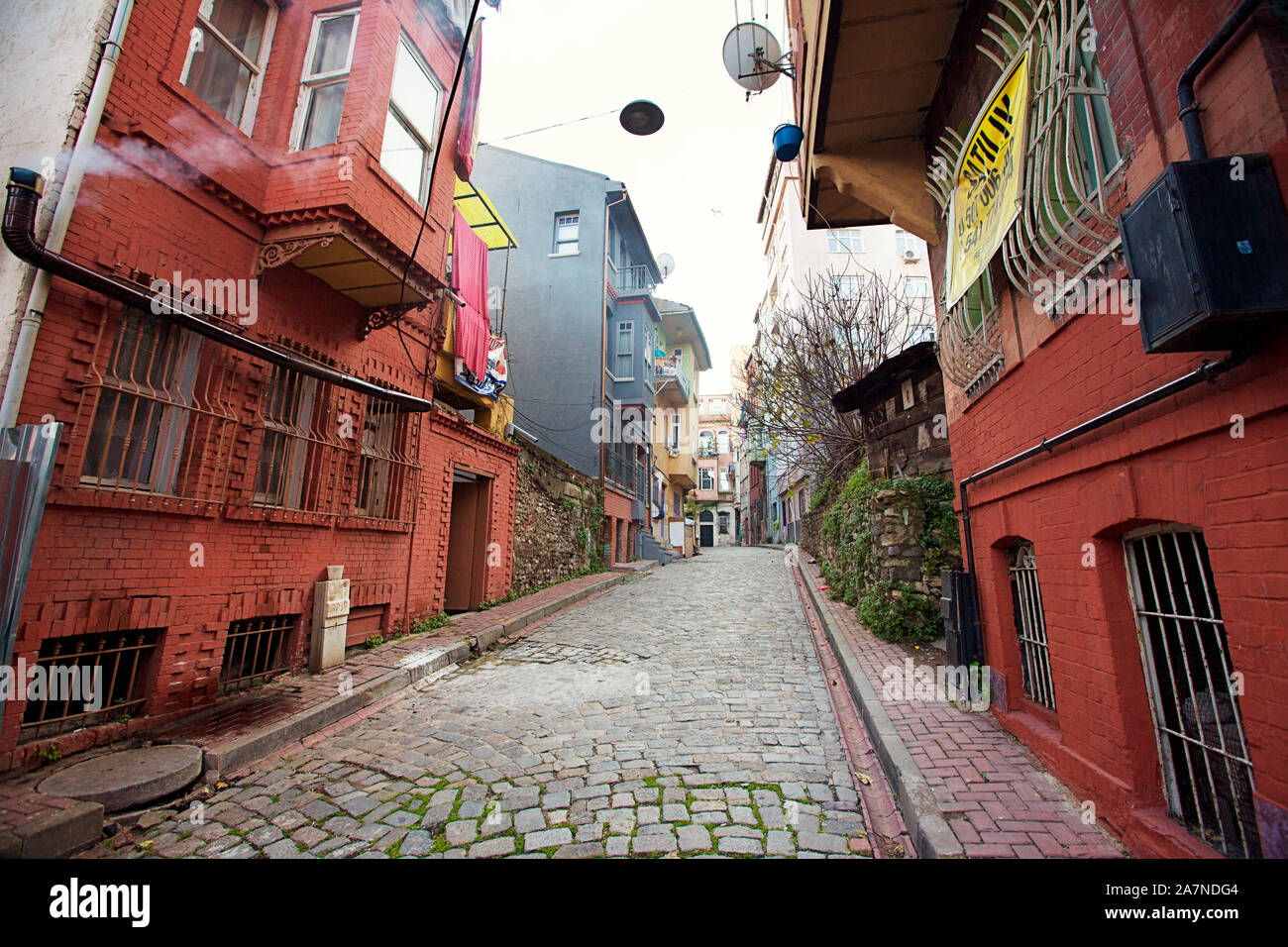 Street view dalla vecchia Istanbul.Balat Istanbul Foto Stock