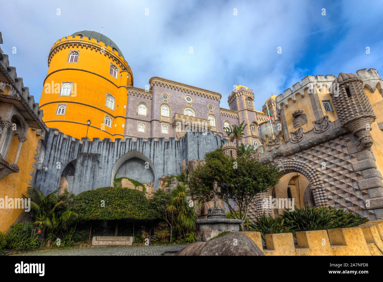 Pena Palace, Sintra, Lisbona, Portogallo, Europa Foto Stock