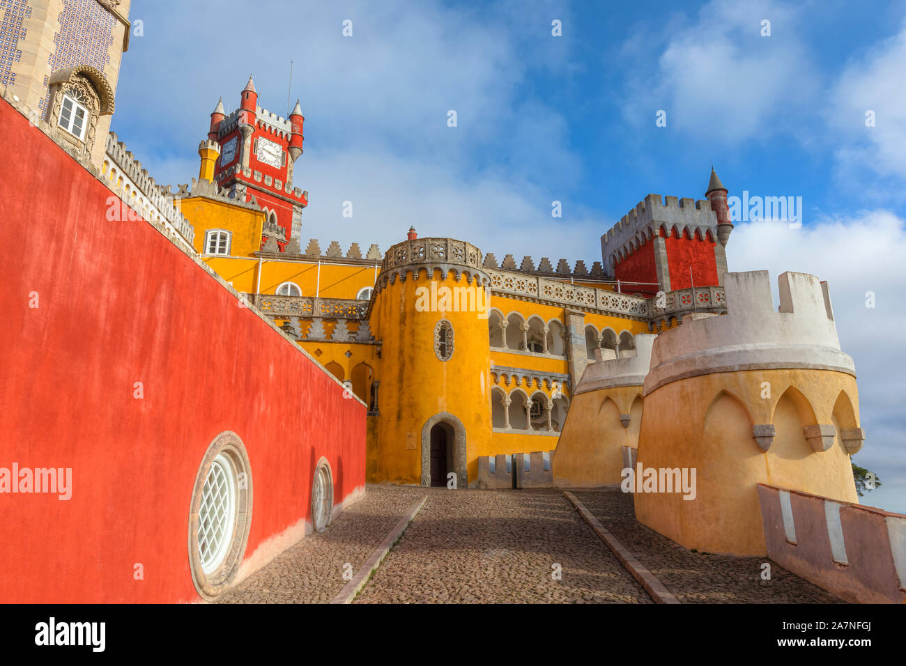 Pena Palace, Sintra, Lisbona, Portogallo, Europa Foto Stock