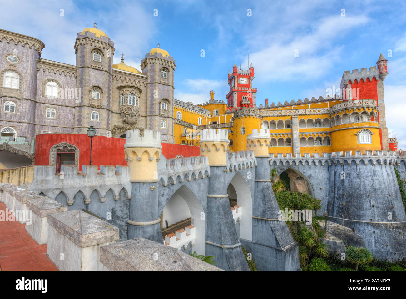 Pena Palace, Sintra, Lisbona, Portogallo, Europa Foto Stock