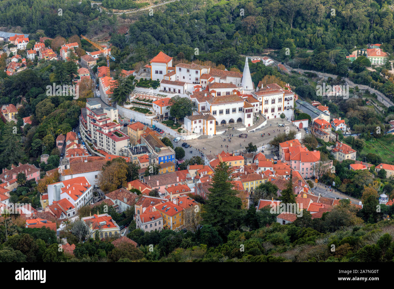 Palazzo di Sintra, Sintra, Lisbona, Portogallo, Europa Foto Stock