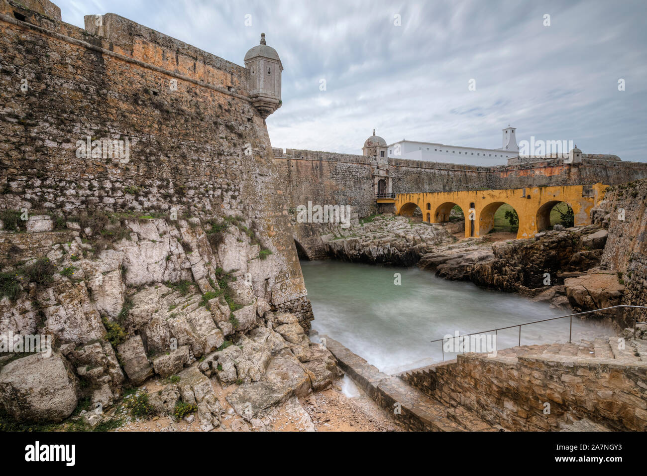 Peniche Fortezza, Leiria, Oeste, Portogallo, Europa Foto Stock