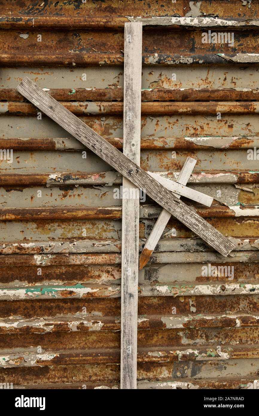 Confine con il Messico e gli Stati Uniti Foto Stock