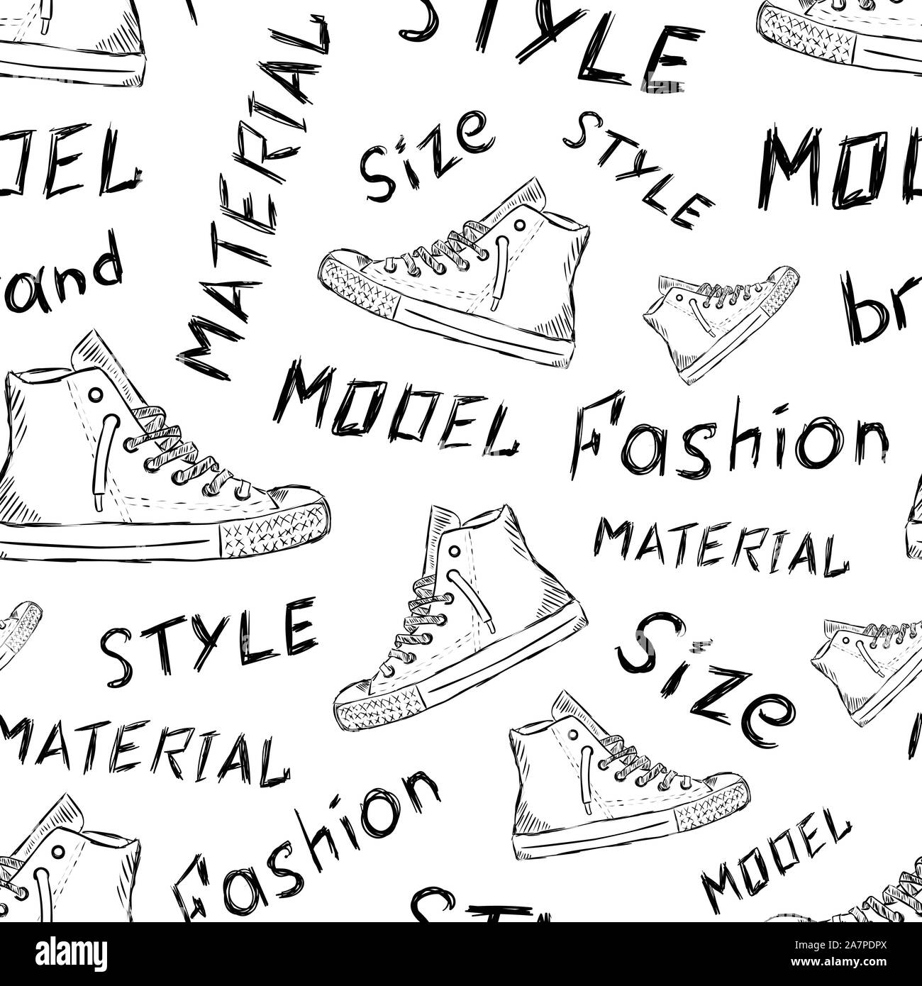 Scarpe da ginnastica bianche texture senza giunture Illustrazione Vettoriale