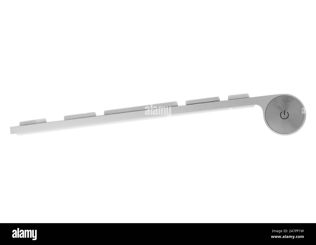 Tastiera wireless Apple su sfondo bianco Foto Stock