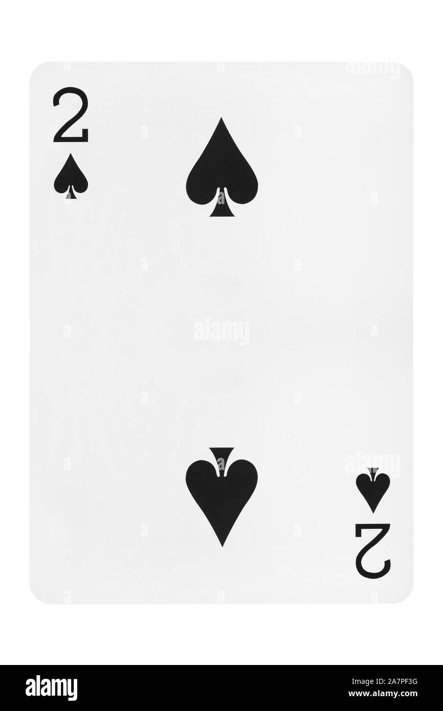 Due di picche carta da gioco su sfondo bianco Foto stock - Alamy