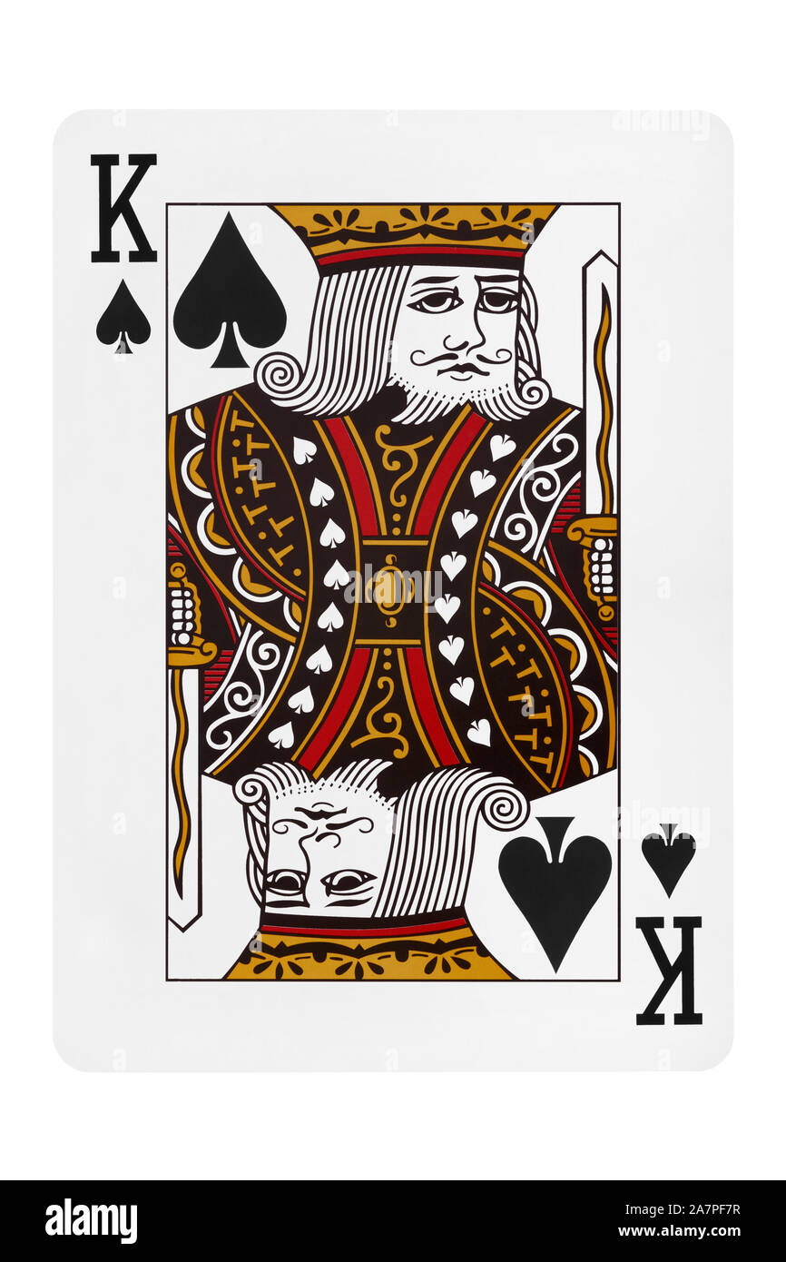 Re di picche carta da gioco su sfondo bianco Foto stock - Alamy