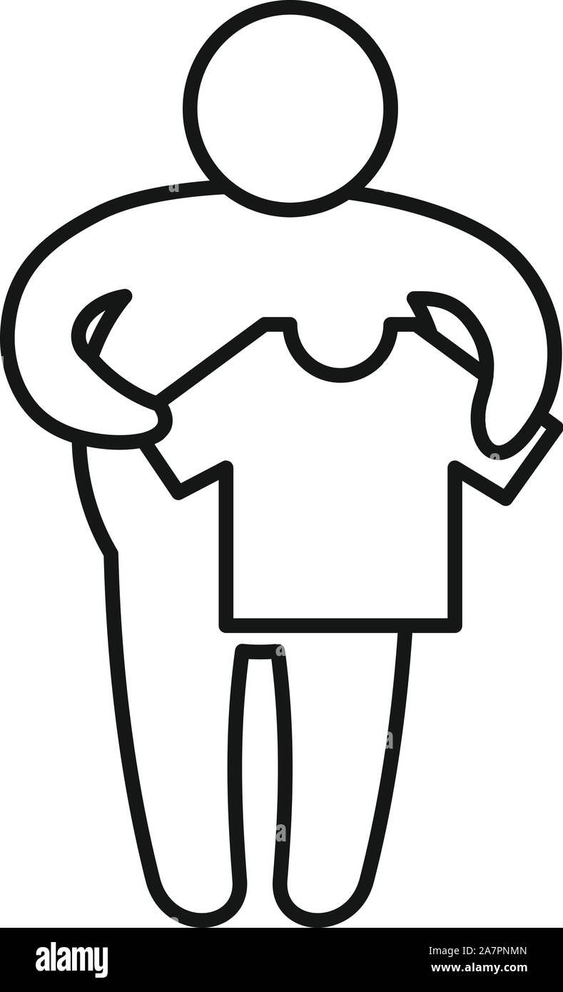 Di piccole dimensioni icona vestiti. Sagoma di piccole dimensioni vestiti icona vettore per il web design isolato su sfondo bianco Illustrazione Vettoriale