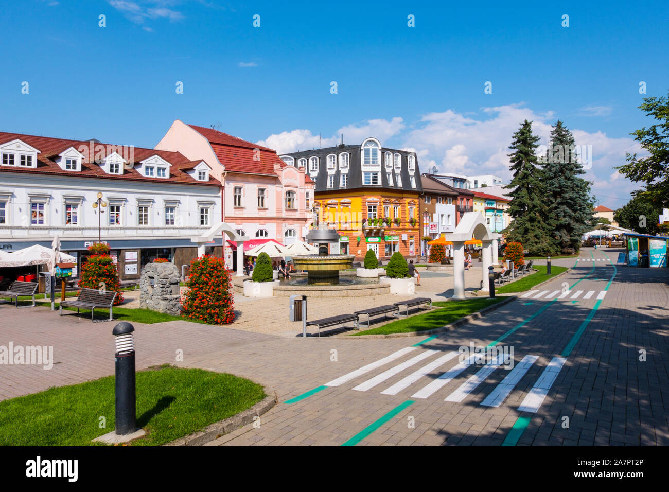 Namestie svateho Egidia, Poprad, Slovacchia Foto Stock
