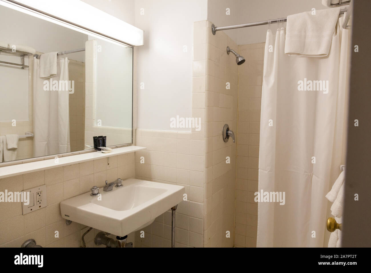 Sala da bagno, l'Hotel Pennsylvania, 7th Ave, New York City, Stati Uniti d'America Foto Stock