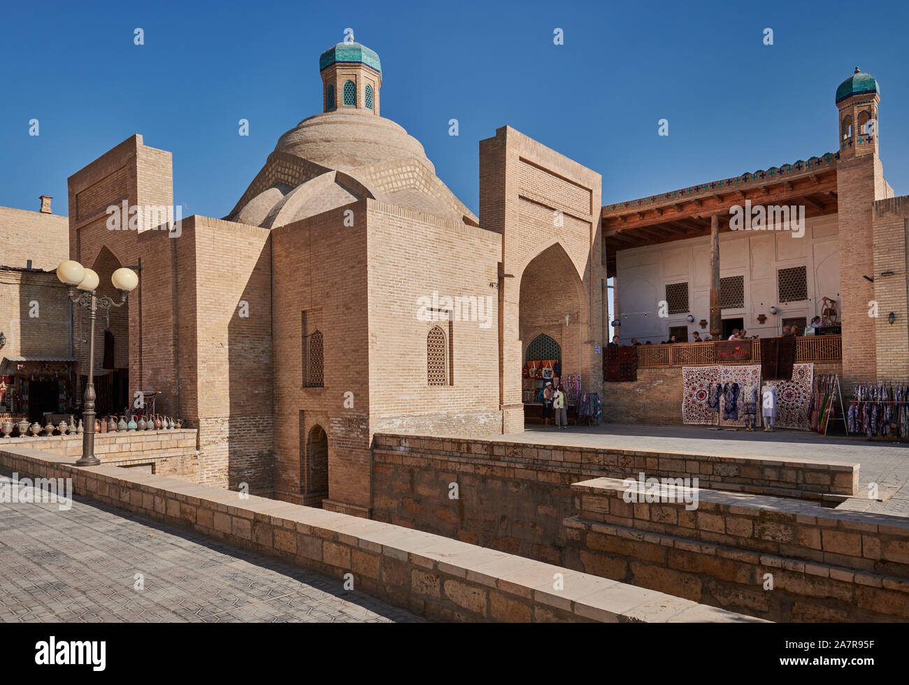 Toki Sarrafon, antica Cupola di Trading a Bukhara, Uzbekistan in Asia centrale Foto Stock