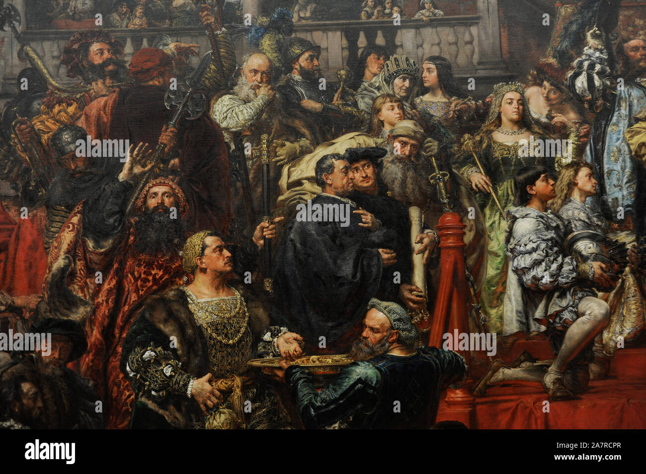 Jan Matejko (1838-1893). Pittore polacco. Il prussiano omaggio, 1882. Dettaglio. Xix secolo il polacco galleria d'Arte (Museo Sukiennice). Museo Nazionale di Cracovia. La Polonia. Foto Stock