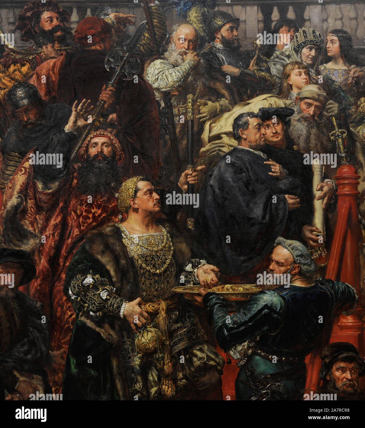 Jan Matejko (1838-1893). Pittore polacco. Il prussiano omaggio, 1882. Dettaglio. Xix secolo il polacco galleria d'Arte (Museo Sukiennice). Museo Nazionale di Cracovia. La Polonia. Foto Stock