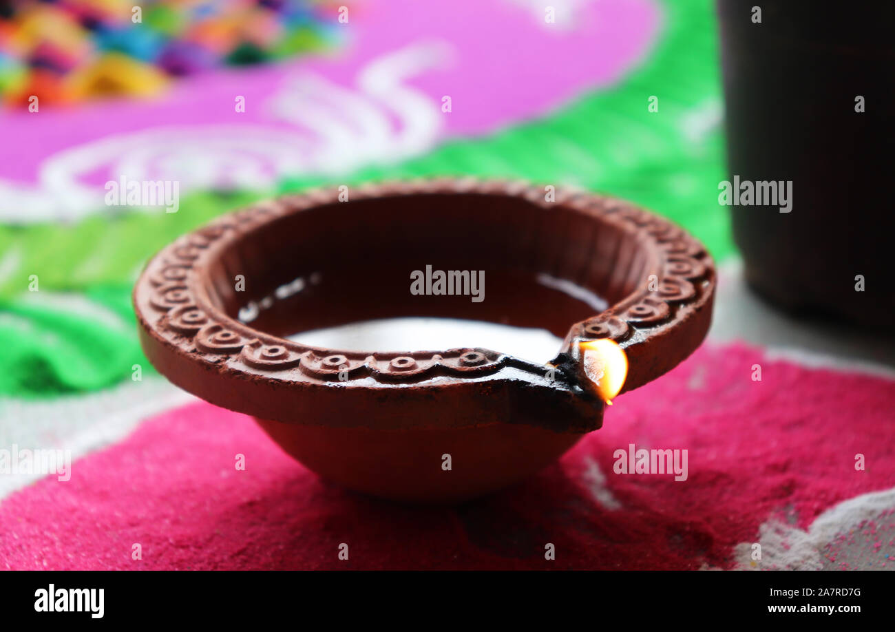 Diwali Festival Diya Foto Stock