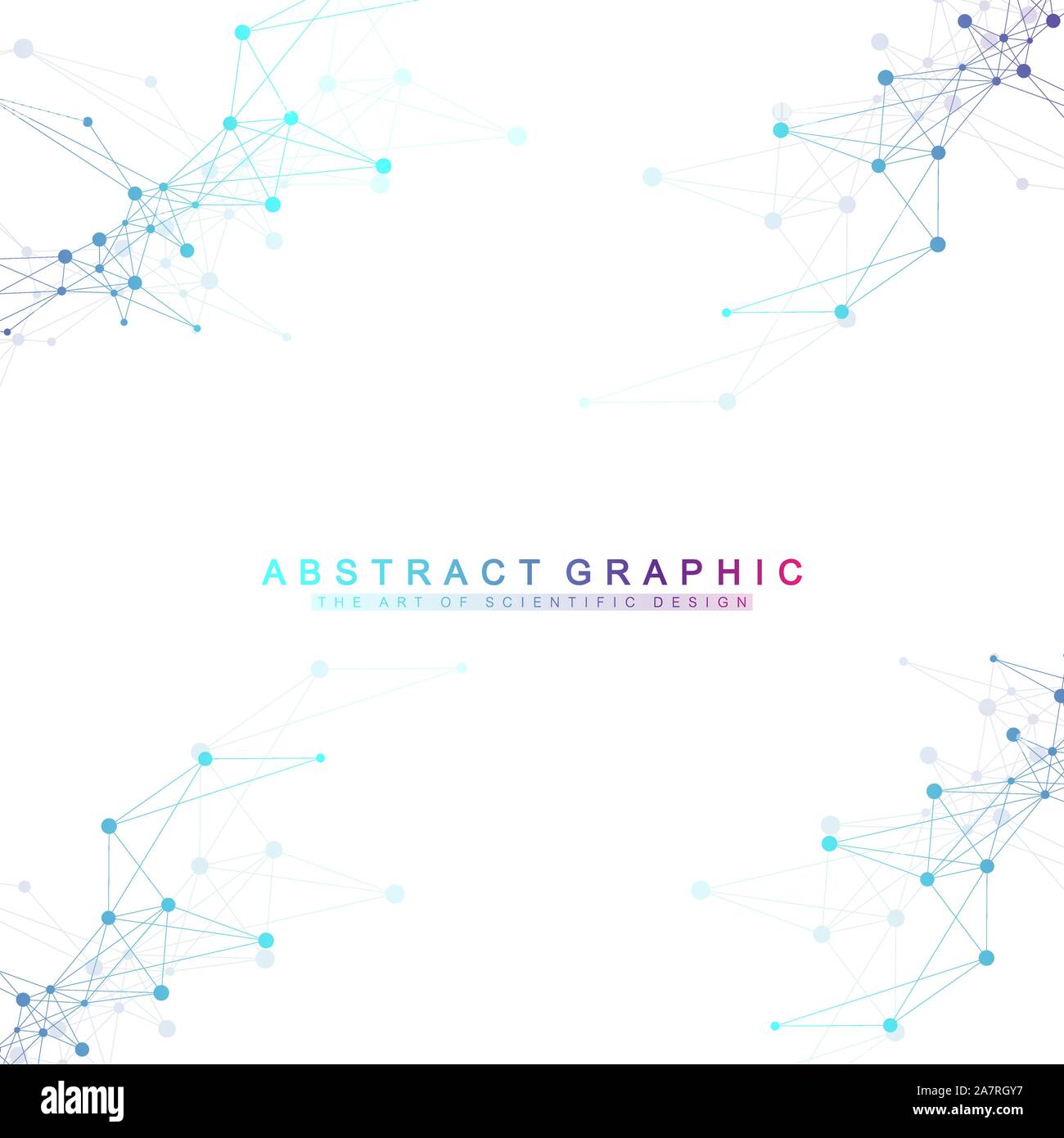 Scientific illustrazione vettoriale di ingegneria genetica e manipolazione genica concetto. Elica di DNA, il filamento di DNA, una molecola o un atomo, neuroni. Struttura astratta Illustrazione Vettoriale