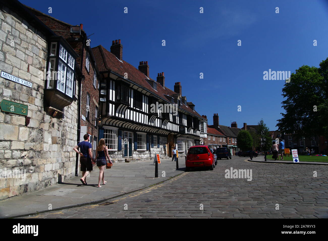 College Street, città di York, Inghilterra Foto Stock