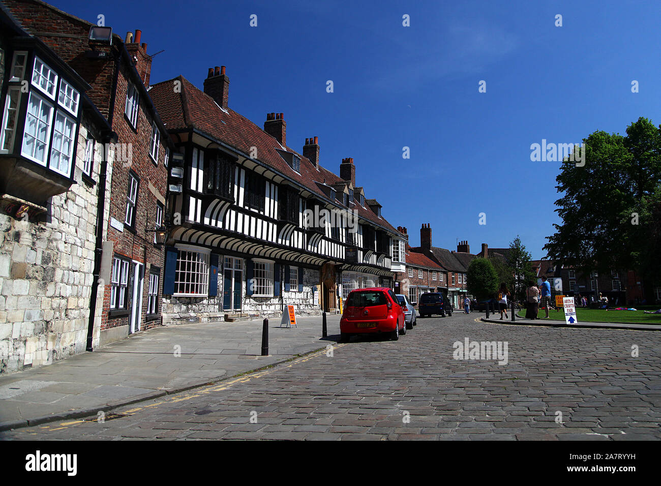 College Street, città di York, Inghilterra Foto Stock