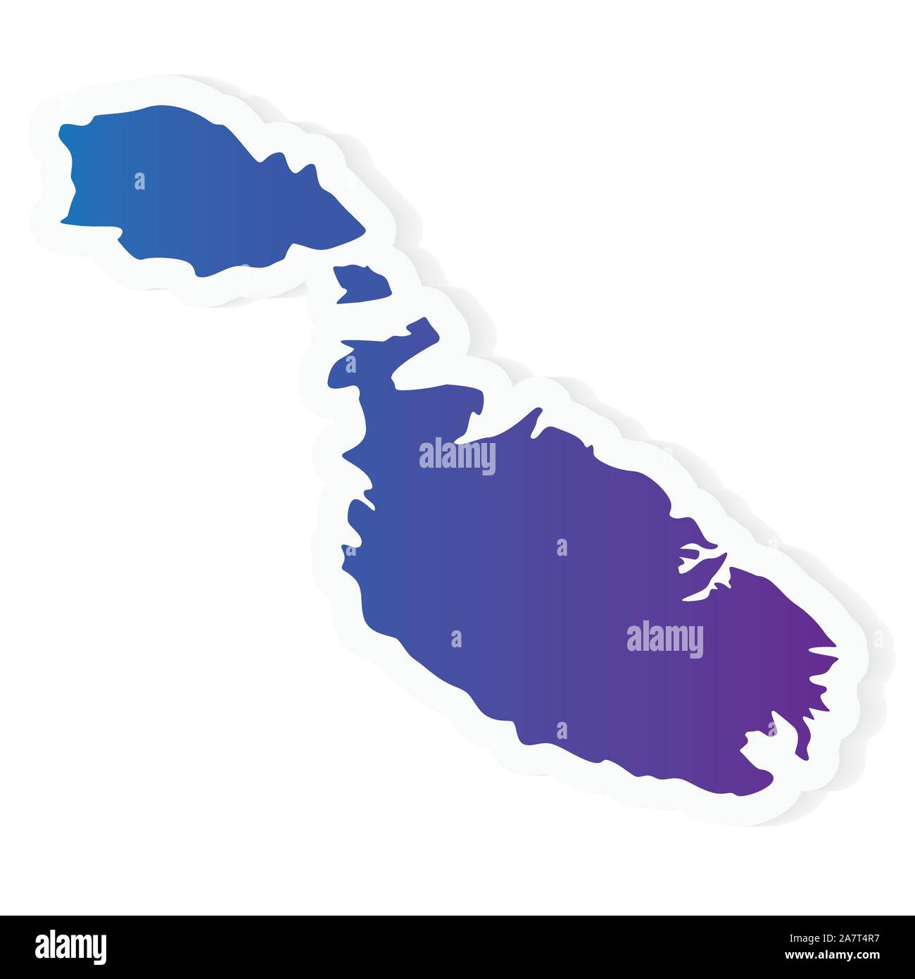 Gradiente Mappa Malta- illustrazione vettoriale Illustrazione Vettoriale