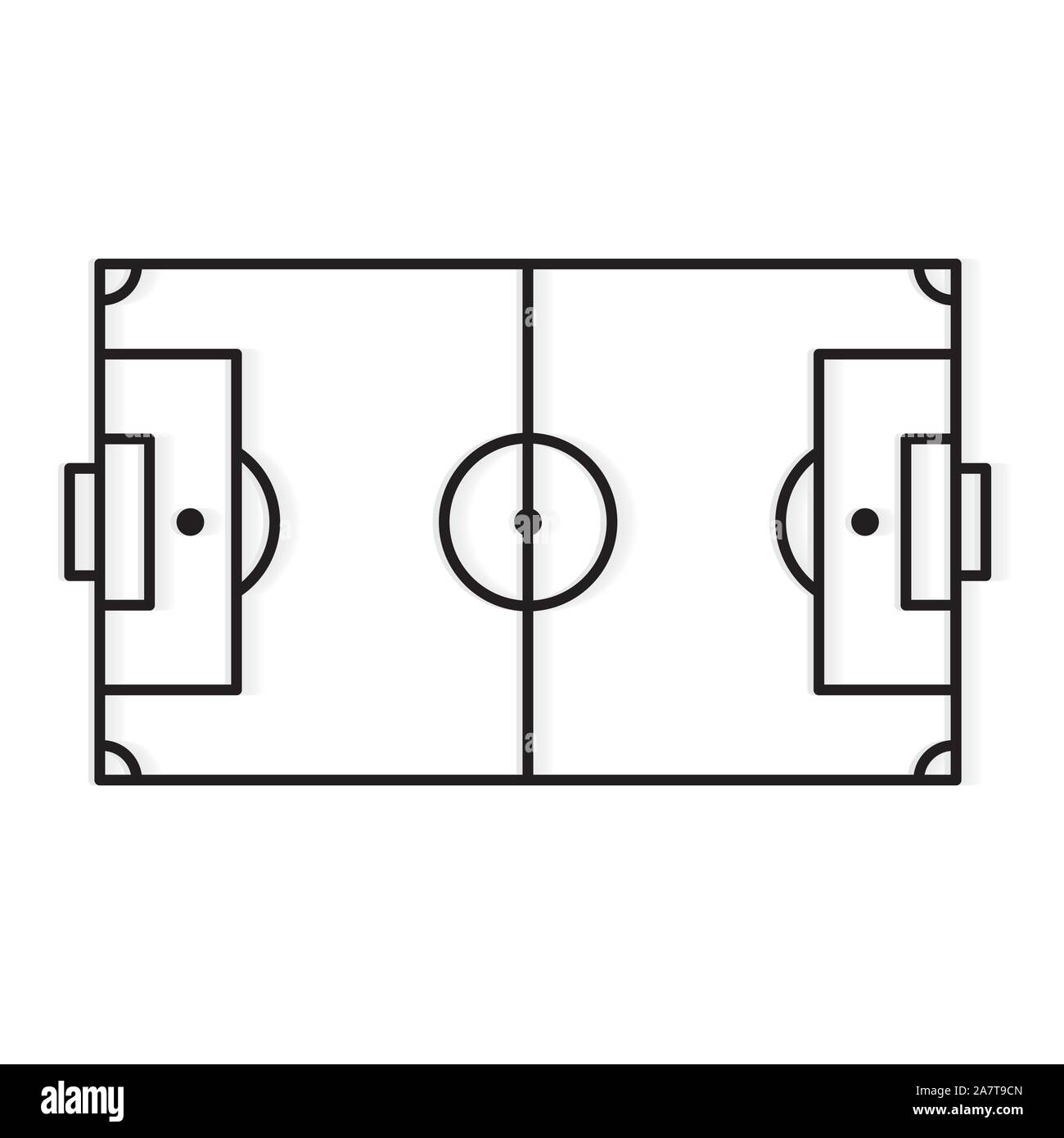 Partite di calcio, football Stadium- icona illustrazione vettoriale Illustrazione Vettoriale