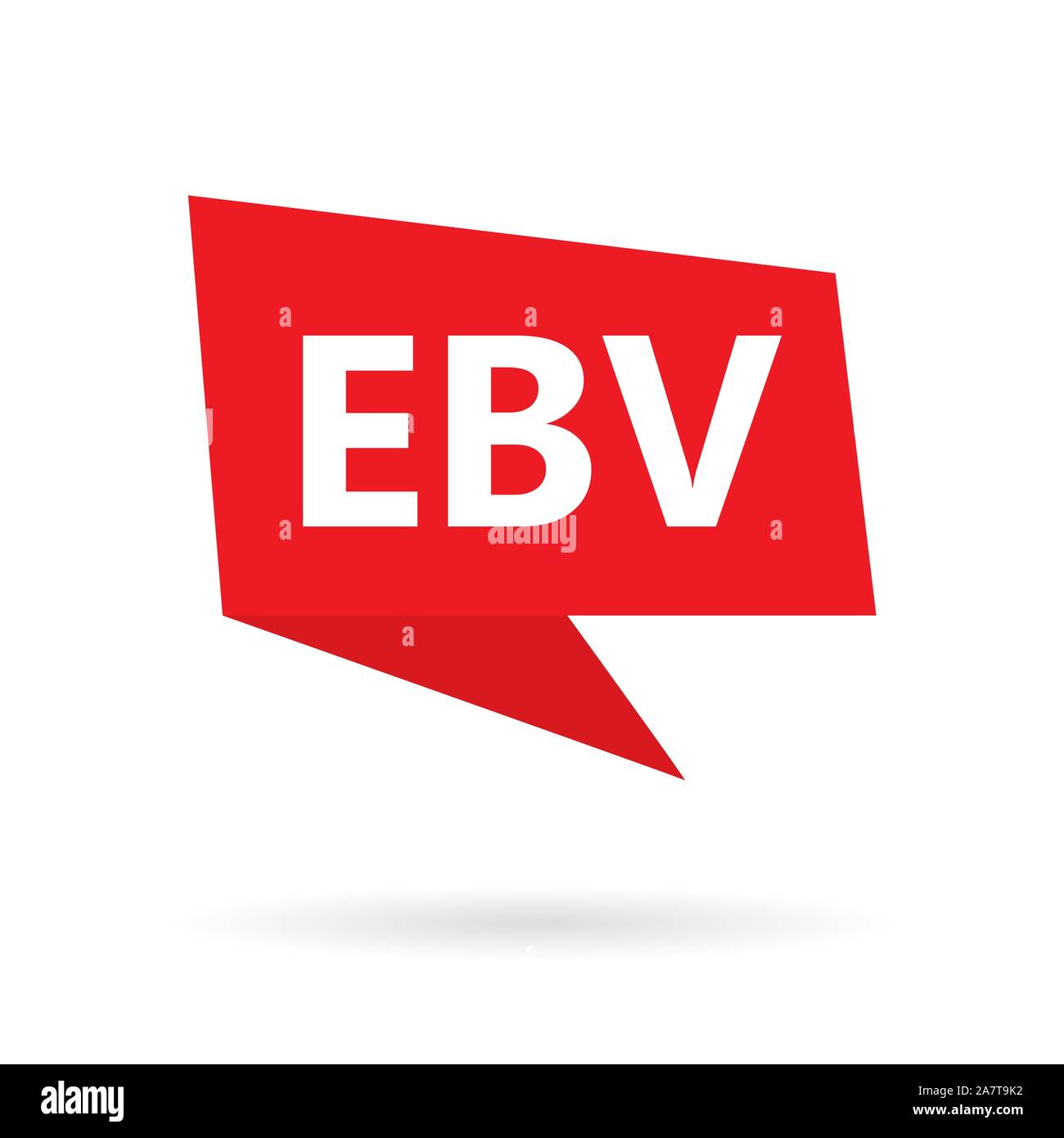 EBV ( EPSTEIN-BARR) sigla su una parola bubble Illustrazione Vettoriale