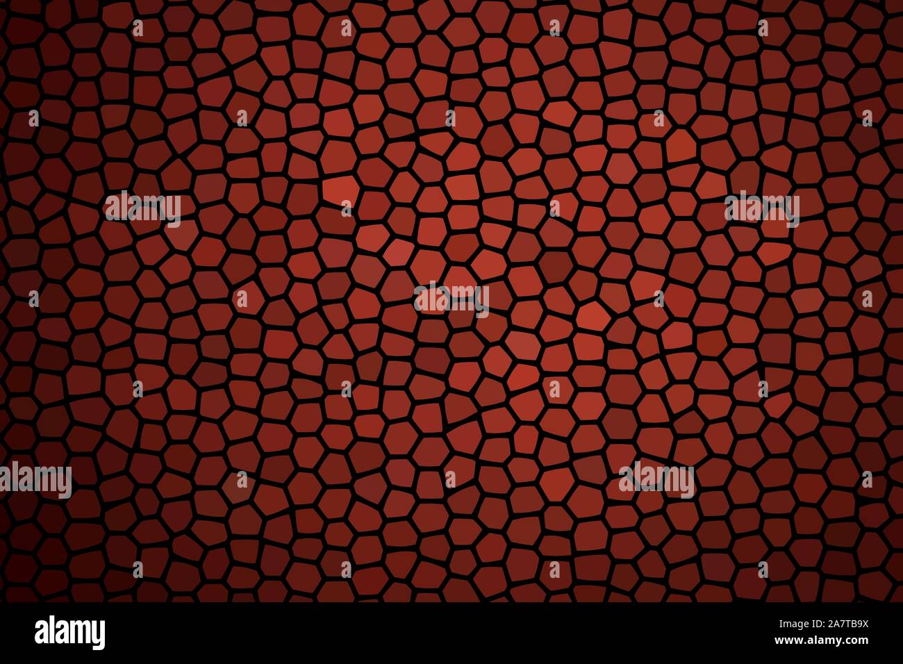 L'abstract di ciottoli di colore rosso su sfondo nero. Per la decorazione, stampa, copertura, design. Foto Stock